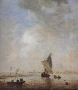 Jan van  Goyen Fishermen Hauling a Net Sweden oil painting artist